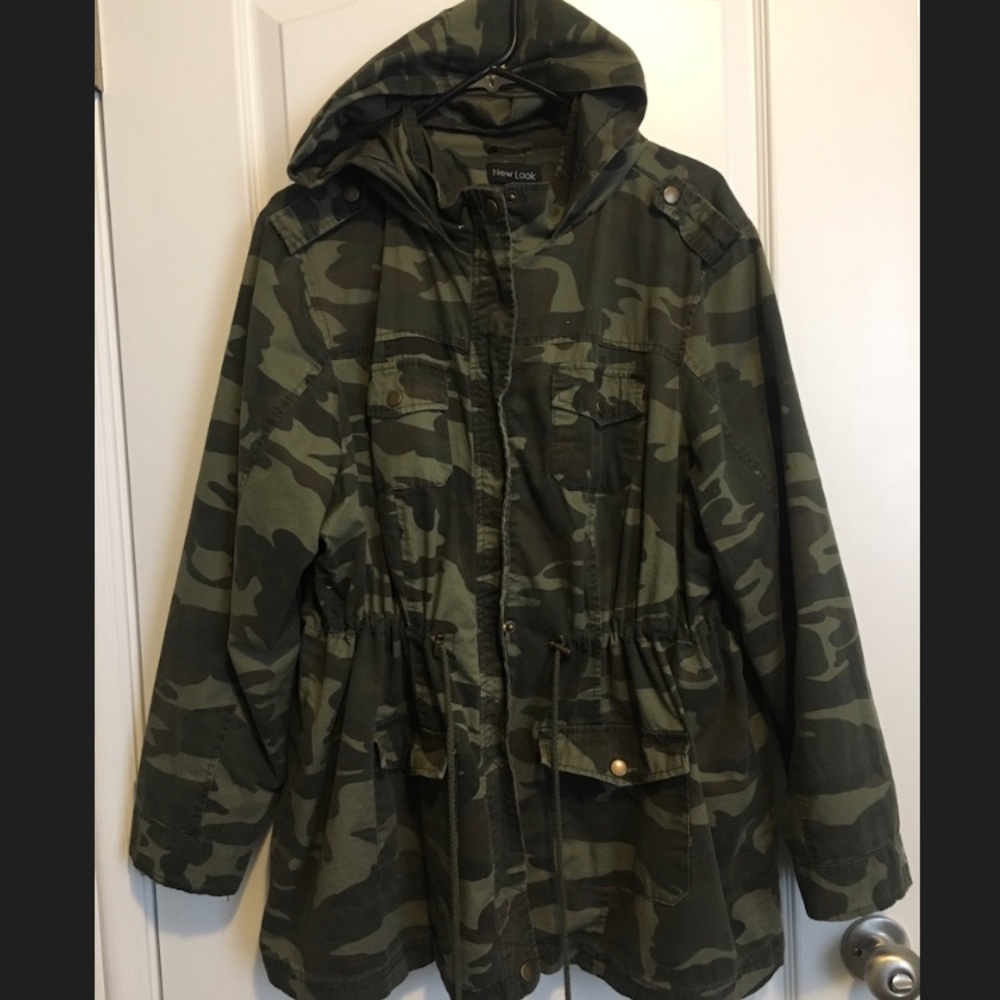 Camp print utility jacket